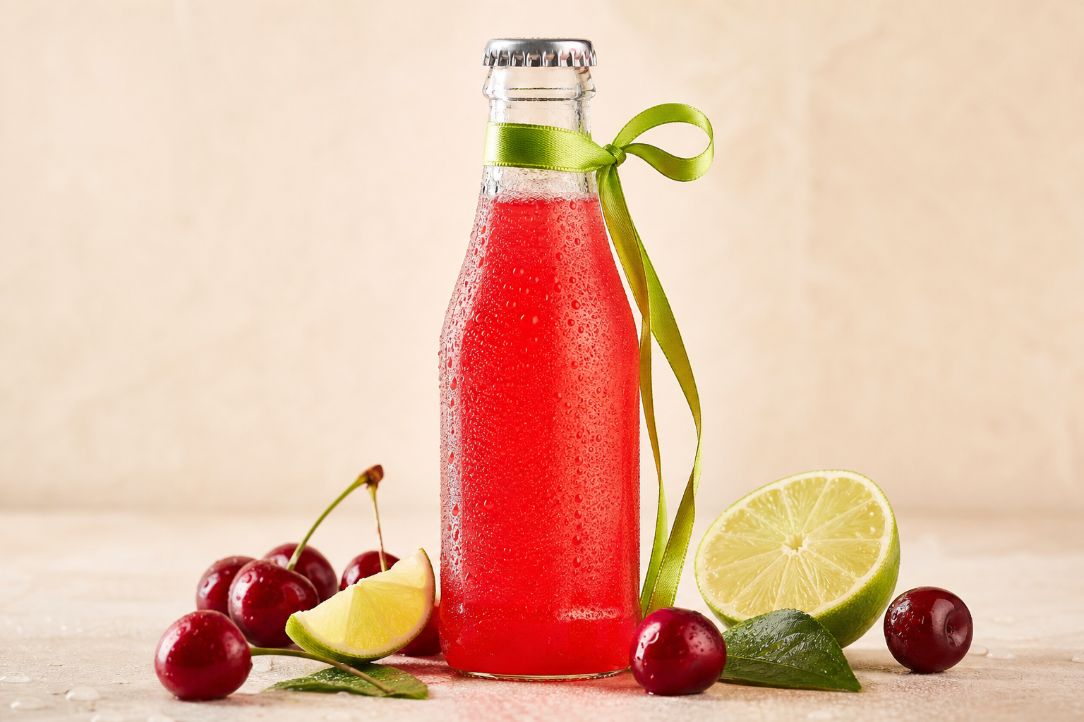 Frostie cherry limeade soda bottle